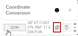 Coodinate Conversion Copy button PC/Tablet