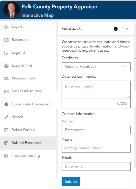 Submit Feedback Widget